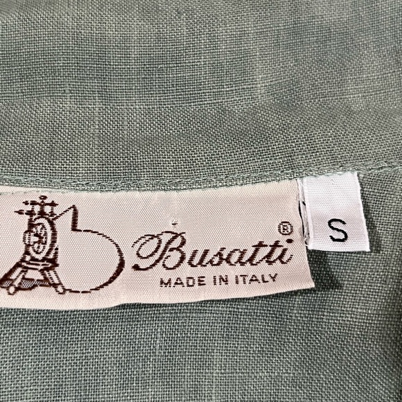 Busatti SAGE GREEN Linen KIMONO BATH ROBE MADE IN ITALY, SIZE S - Picture 8 of 9